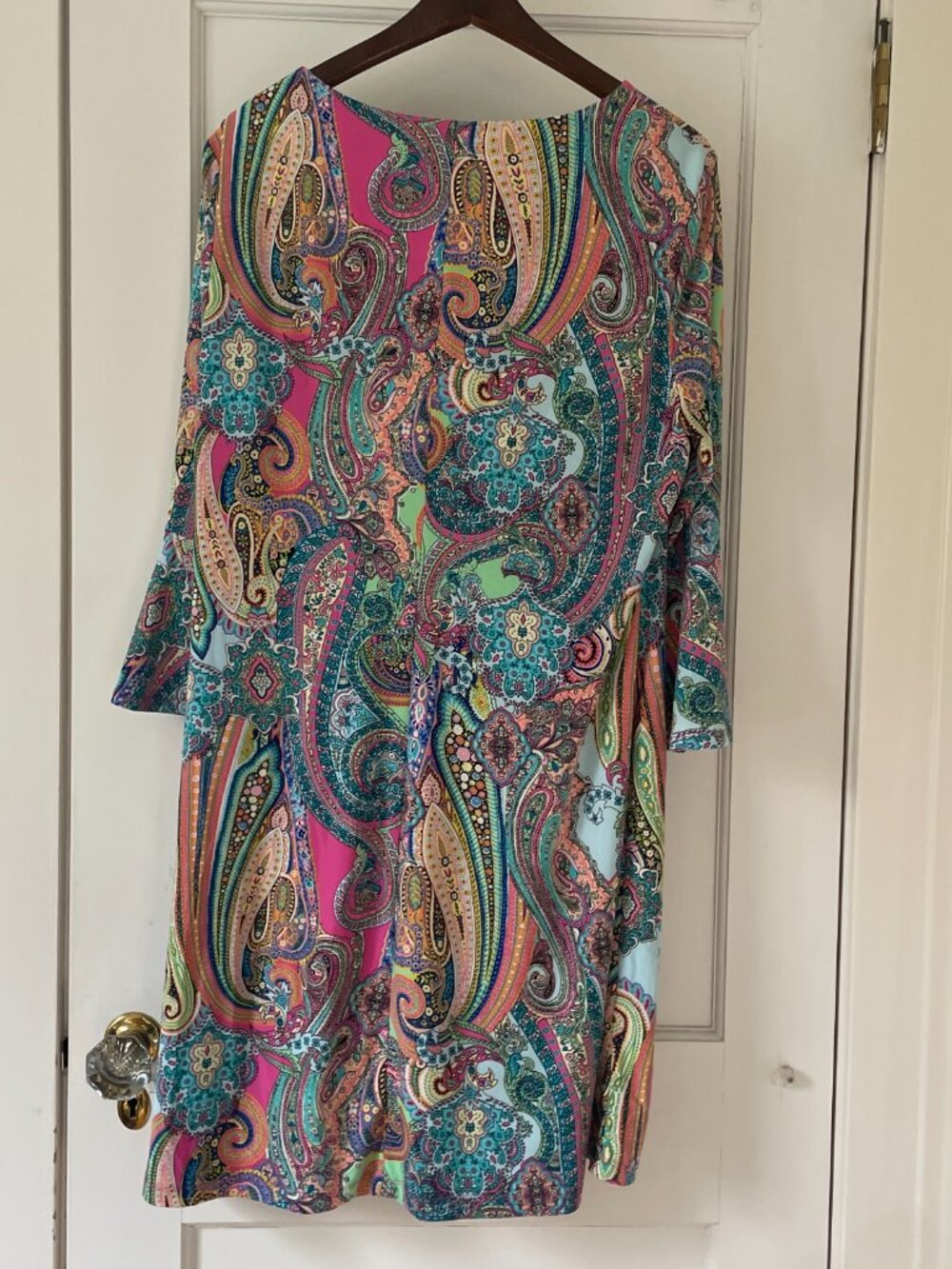 Tommy Hilfiger Paisley Dress Size 16 Flutter sleeves - Picture 2 of 5
